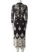 Alexis Lace Pattern Midi Length Dress