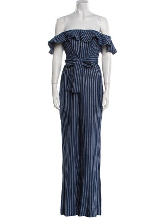 Alexis Linen Striped Jumpsuit