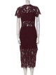 Alexis Lace Pattern Midi Length Dress