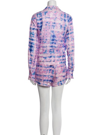 Alexis Linen Tie-Dye Print Short Set