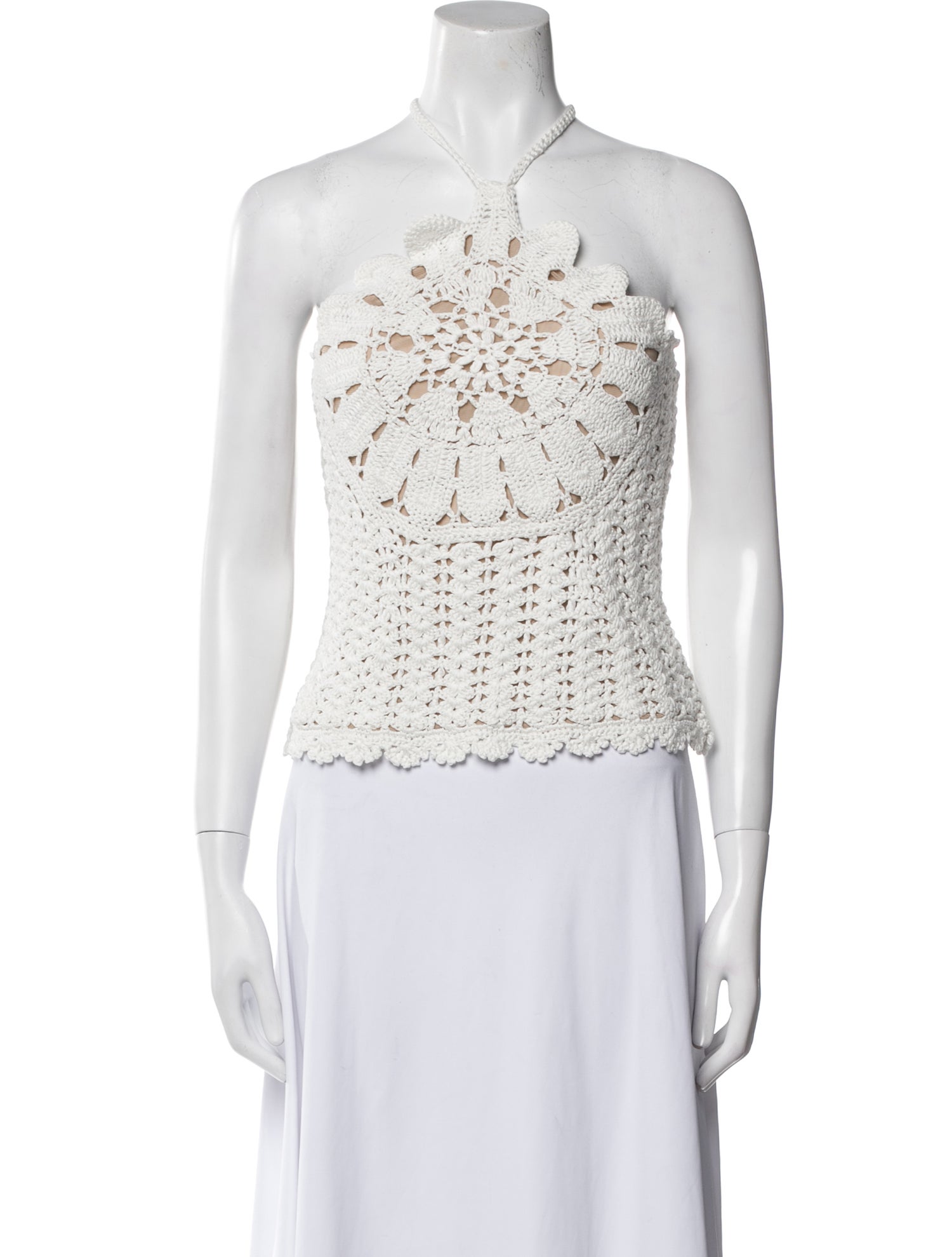 Alexis Printed Halterneck Crop Top