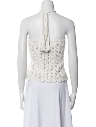 Alexis Printed Halterneck Crop Top