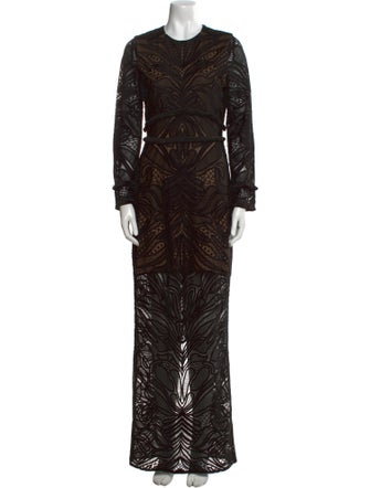 Alexis Lace Pattern Long Dress