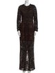 Alexis Lace Pattern Long Dress