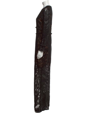 Alexis Lace Pattern Long Dress