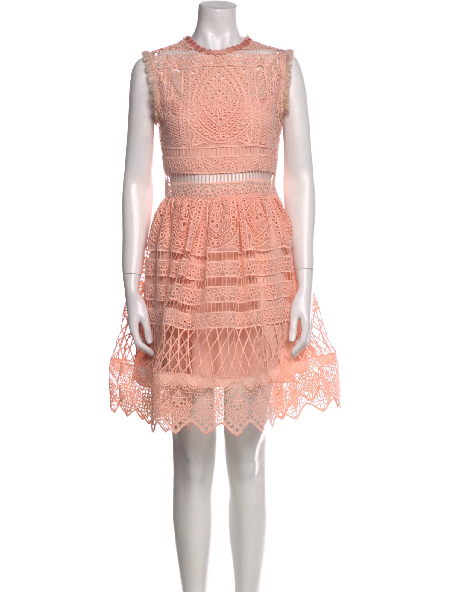 Alexis Lace Pattern Knee-Length Dress