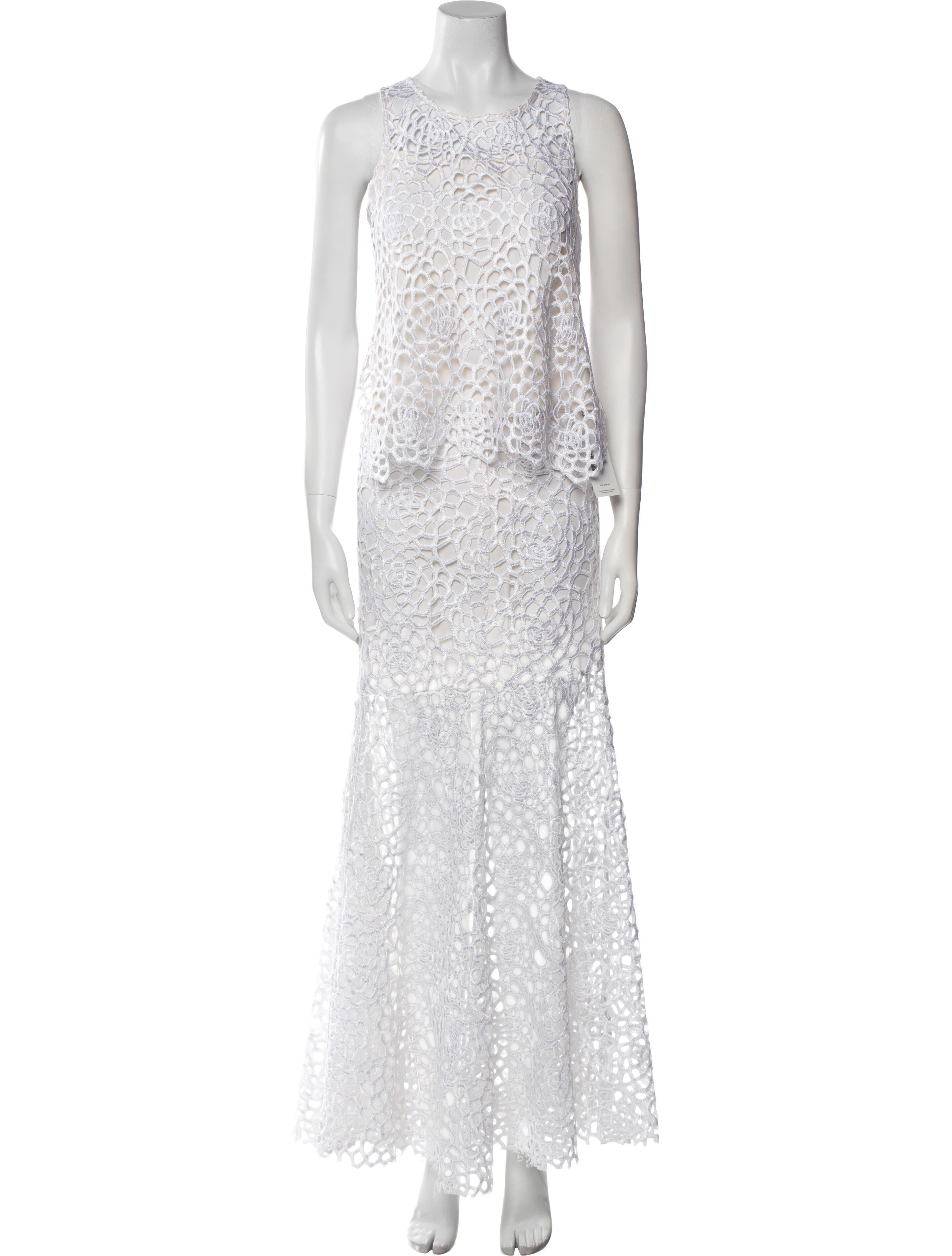 Alexis Lace Pattern Skirt Set