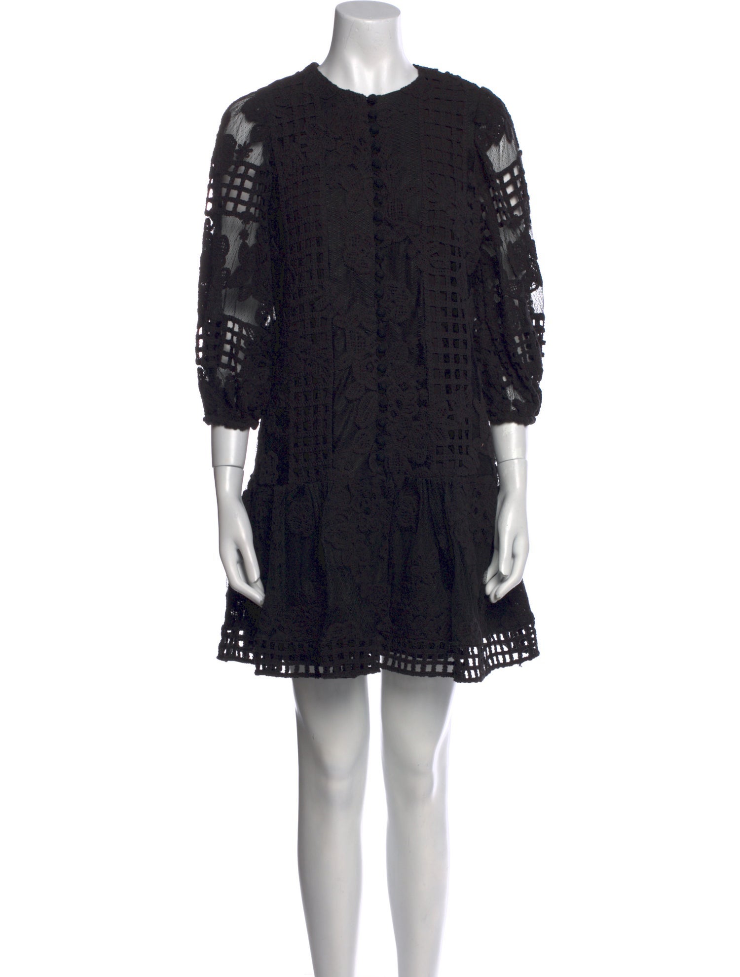 Alexis Lace Pattern Knee-Length Dress