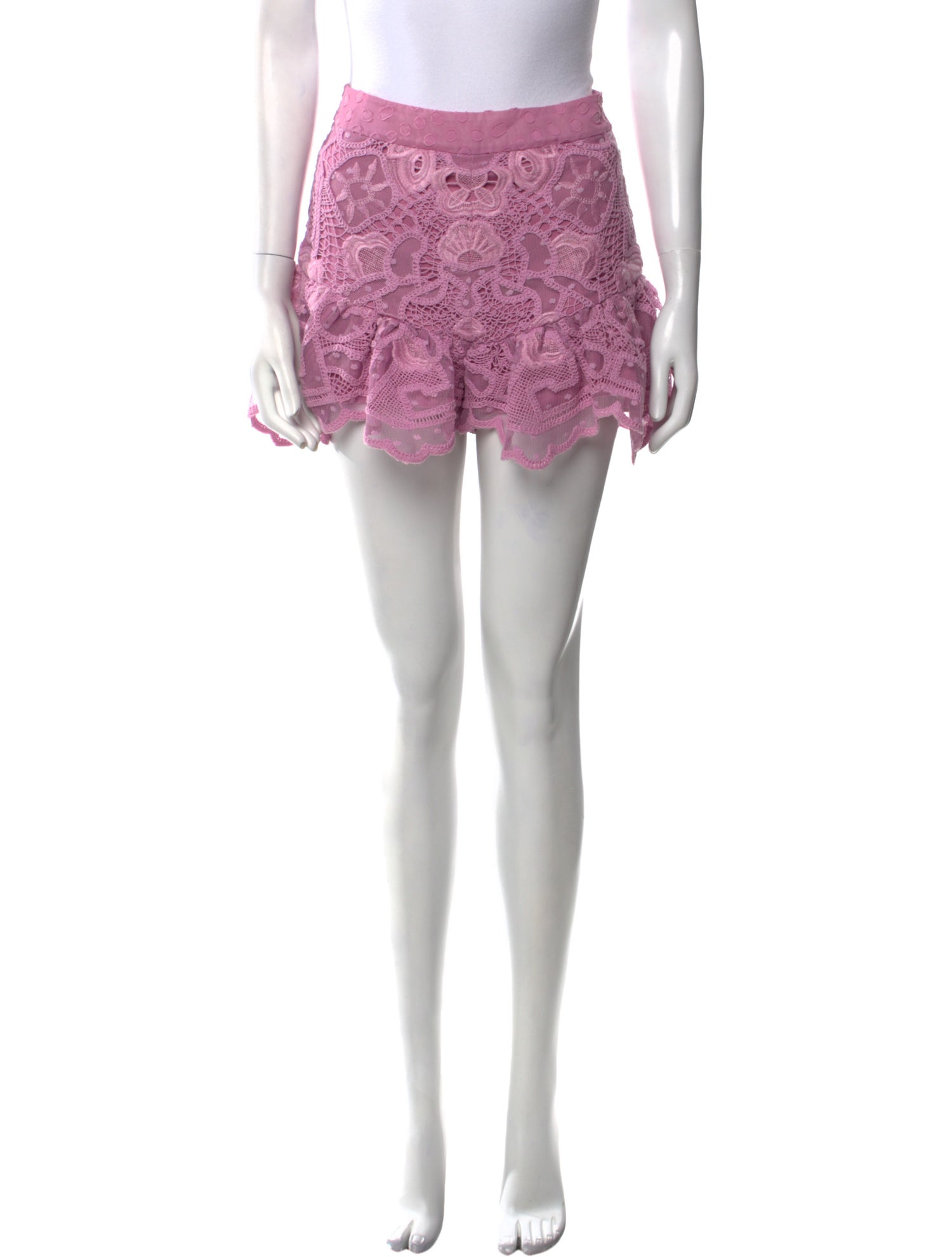 Alexis Lace Pattern Mini Shorts