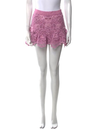 Alexis Lace Pattern Mini Shorts