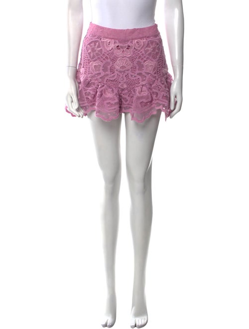 Alexis Lace Pattern Mini Shorts