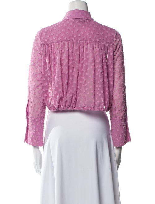 Alexis Lace Pattern Long Sleeve Crop Top