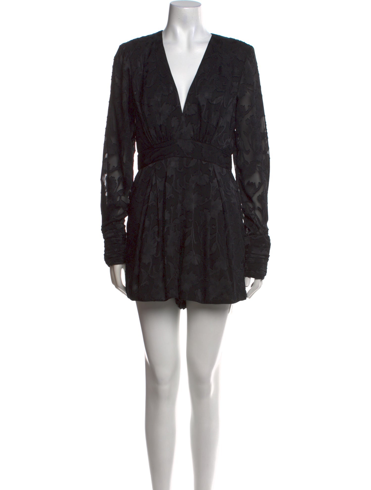 Alexis Lace Pattern V-Neck Romper