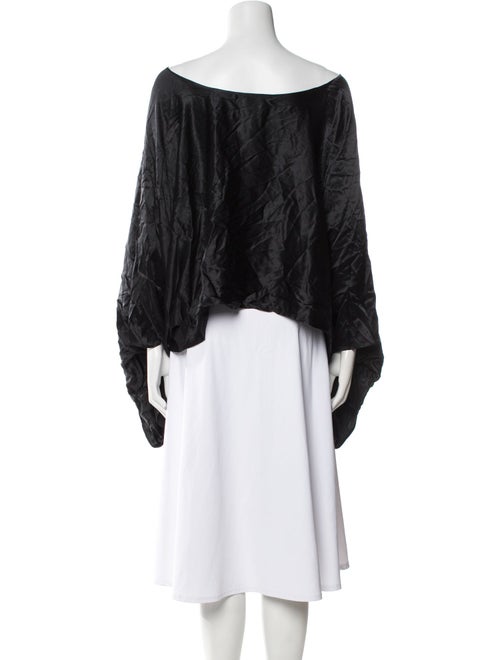 Alexis Silk Bateau Neckline Crop Top