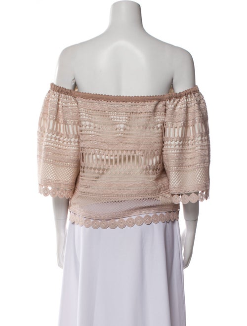 Alexis Patterned Off-The-Shoulder Crop Top