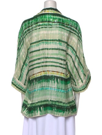 Alexis Printed Three-Quarter Sleeve Blouse