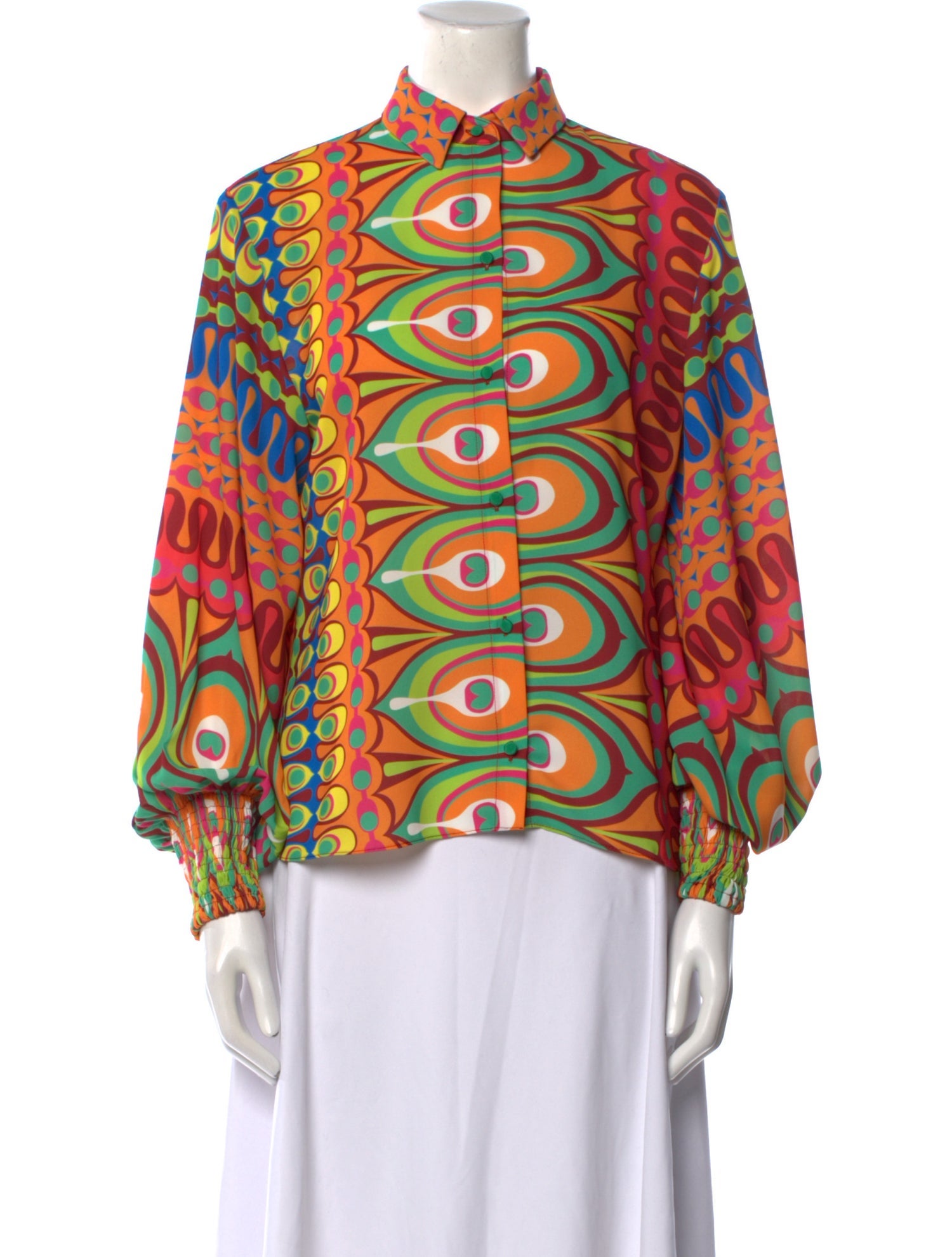 Alexis Printed Mock Neck Blouse