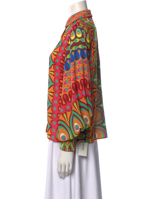 Alexis Printed Mock Neck Blouse