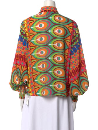 Alexis Printed Mock Neck Blouse