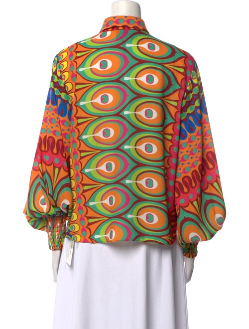 Alexis Printed Mock Neck Blouse