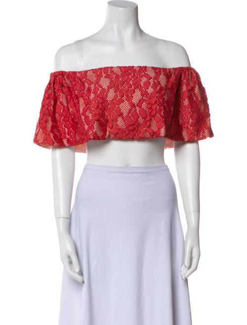 Alexis Printed Off-The-Shoulder Crop Top