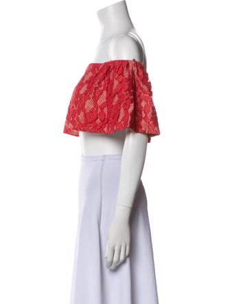 Alexis Printed Off-The-Shoulder Crop Top