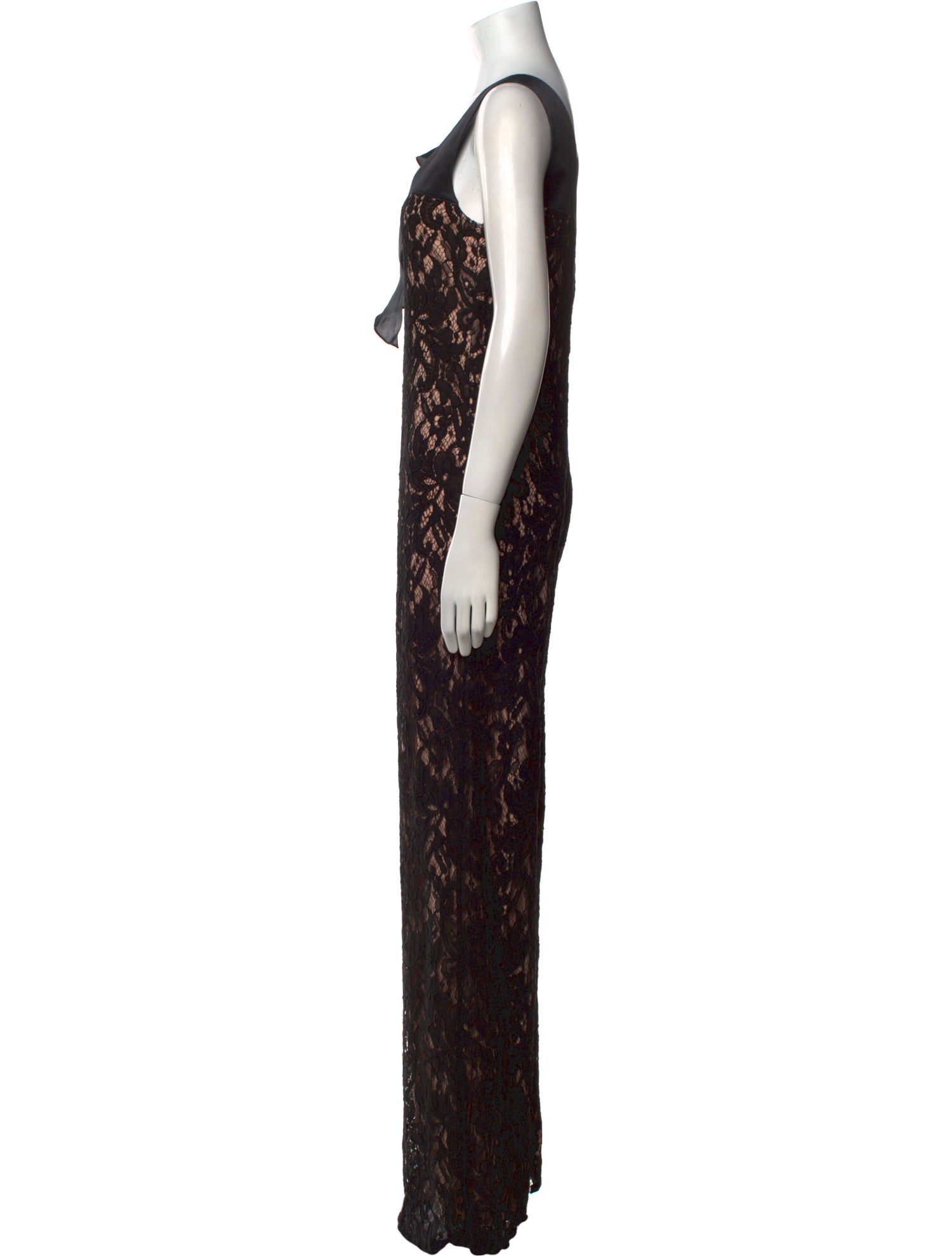 Alexis Lace Pattern V-Neck Jumpsuit