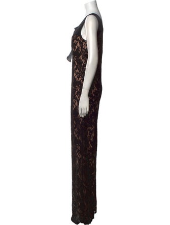 Alexis Lace Pattern V-Neck Jumpsuit