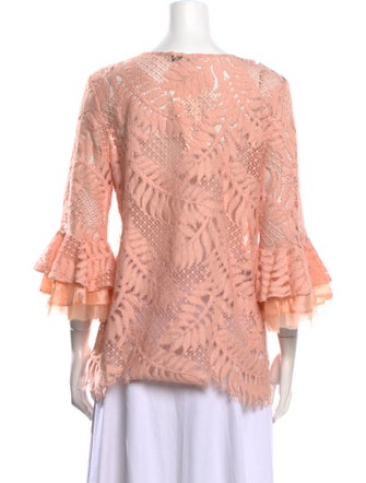 Alexis Lace Pattern V-Neck Blouse