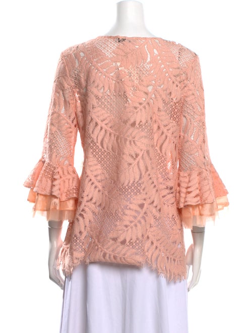Alexis Lace Pattern V-Neck Blouse