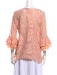 Alexis Lace Pattern V-Neck Blouse
