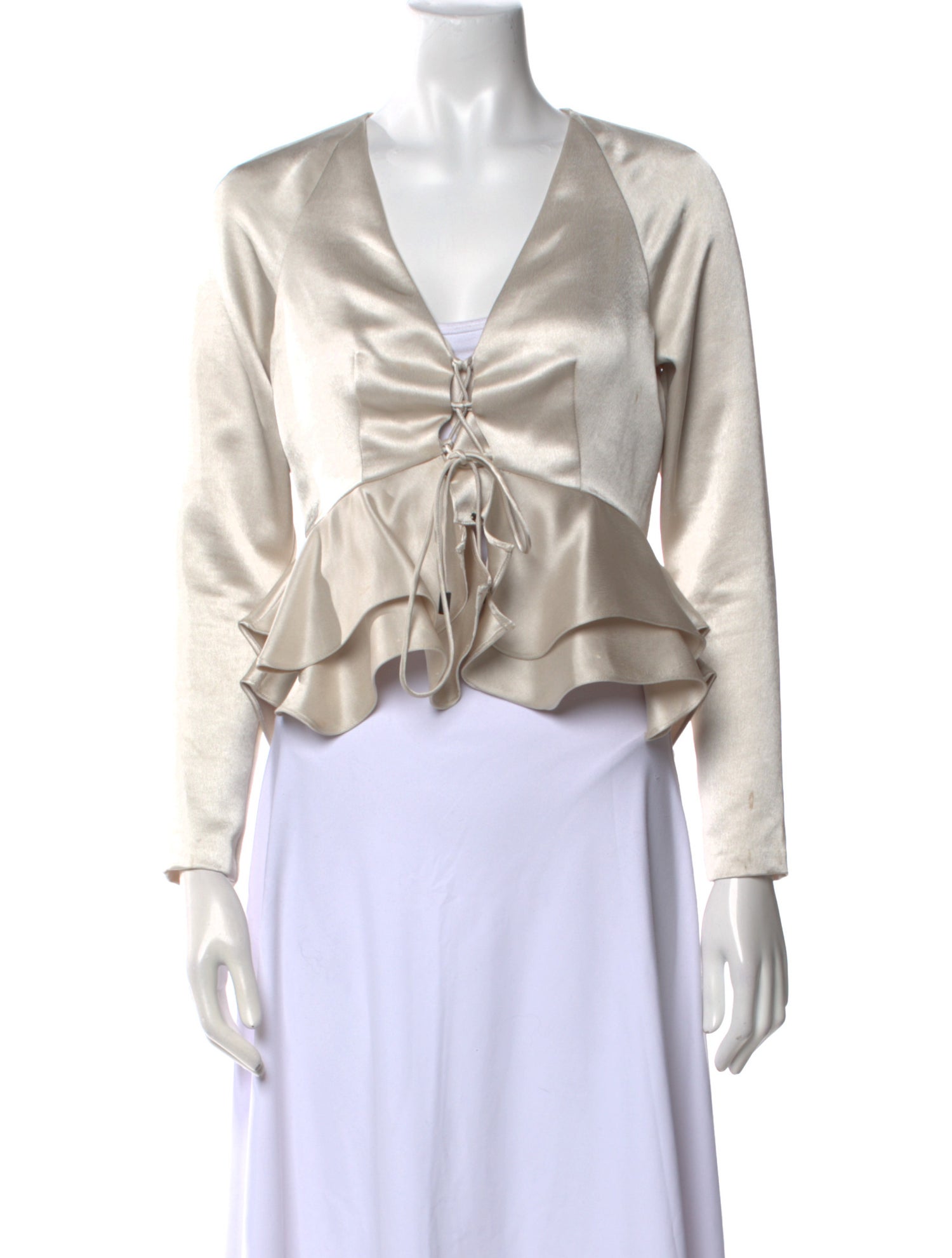 Alexis V-Neck Long Sleeve Crop Top