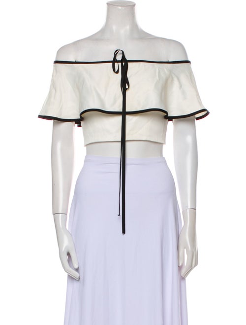 Alexis Off-The-Shoulder Short Sleeve Crop Top