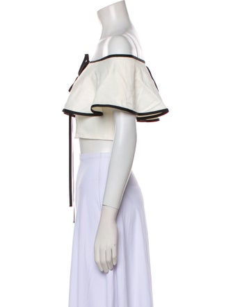 Alexis Off-The-Shoulder Short Sleeve Crop Top