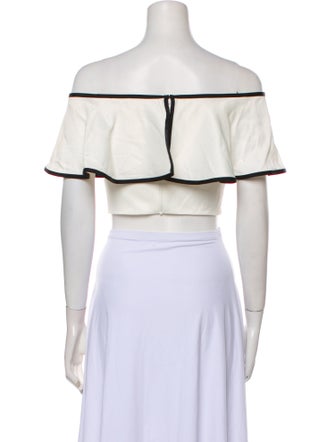 Alexis Off-The-Shoulder Short Sleeve Crop Top