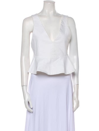 Alexis V-Neck Sleeveless Crop Top