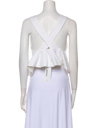 Alexis V-Neck Sleeveless Crop Top