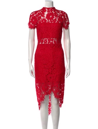 Alexis Lace Pattern Midi Length Dress