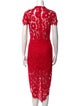 Alexis Lace Pattern Midi Length Dress