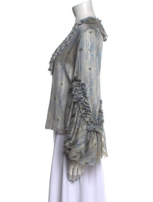 Alexis Printed V-Neck Blouse