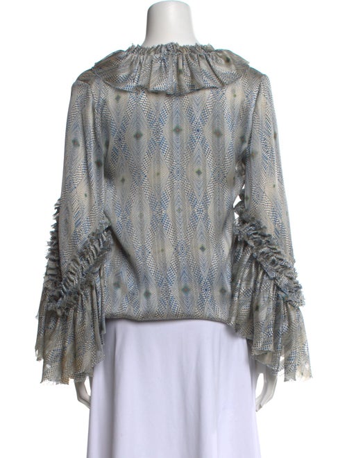 Alexis Printed V-Neck Blouse