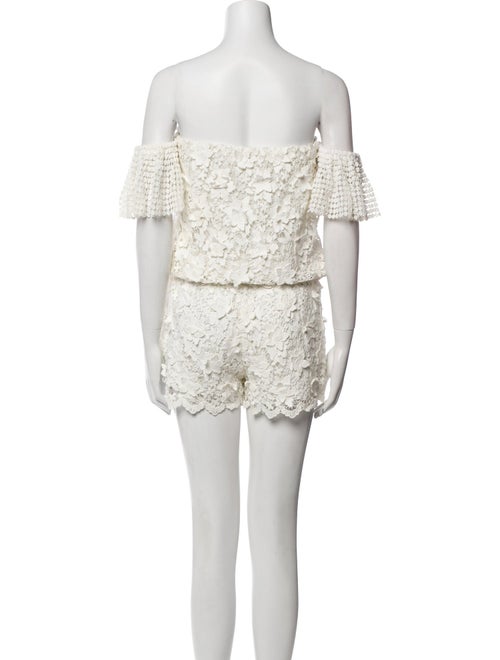 Alexis Lace Pattern Off-The-Shoulder Romper