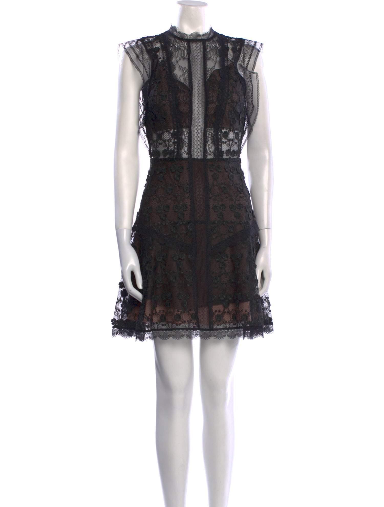 Alexis Lace Pattern Mini Dress