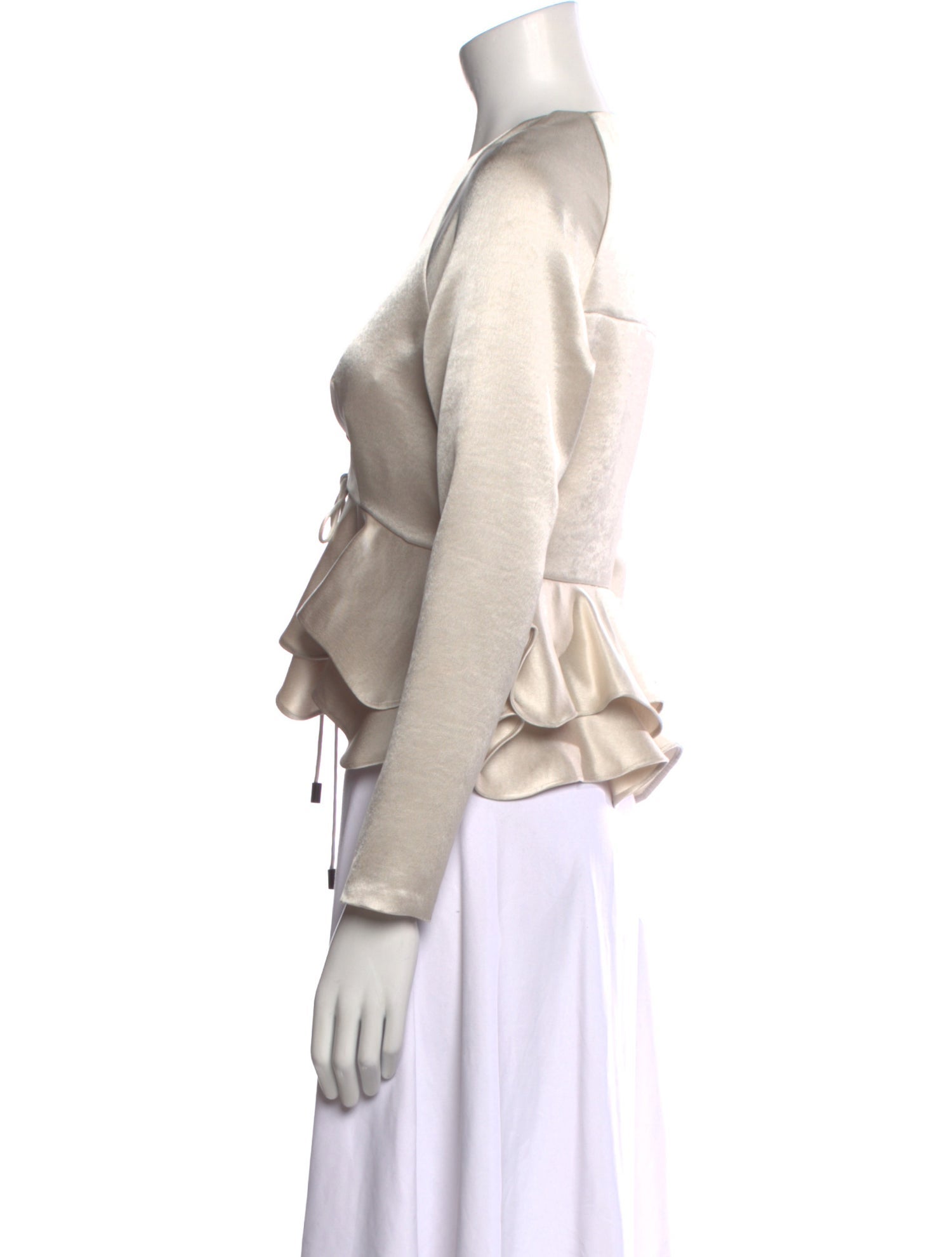 Alexis V-Neck Long Sleeve Crop Top w/ Tags