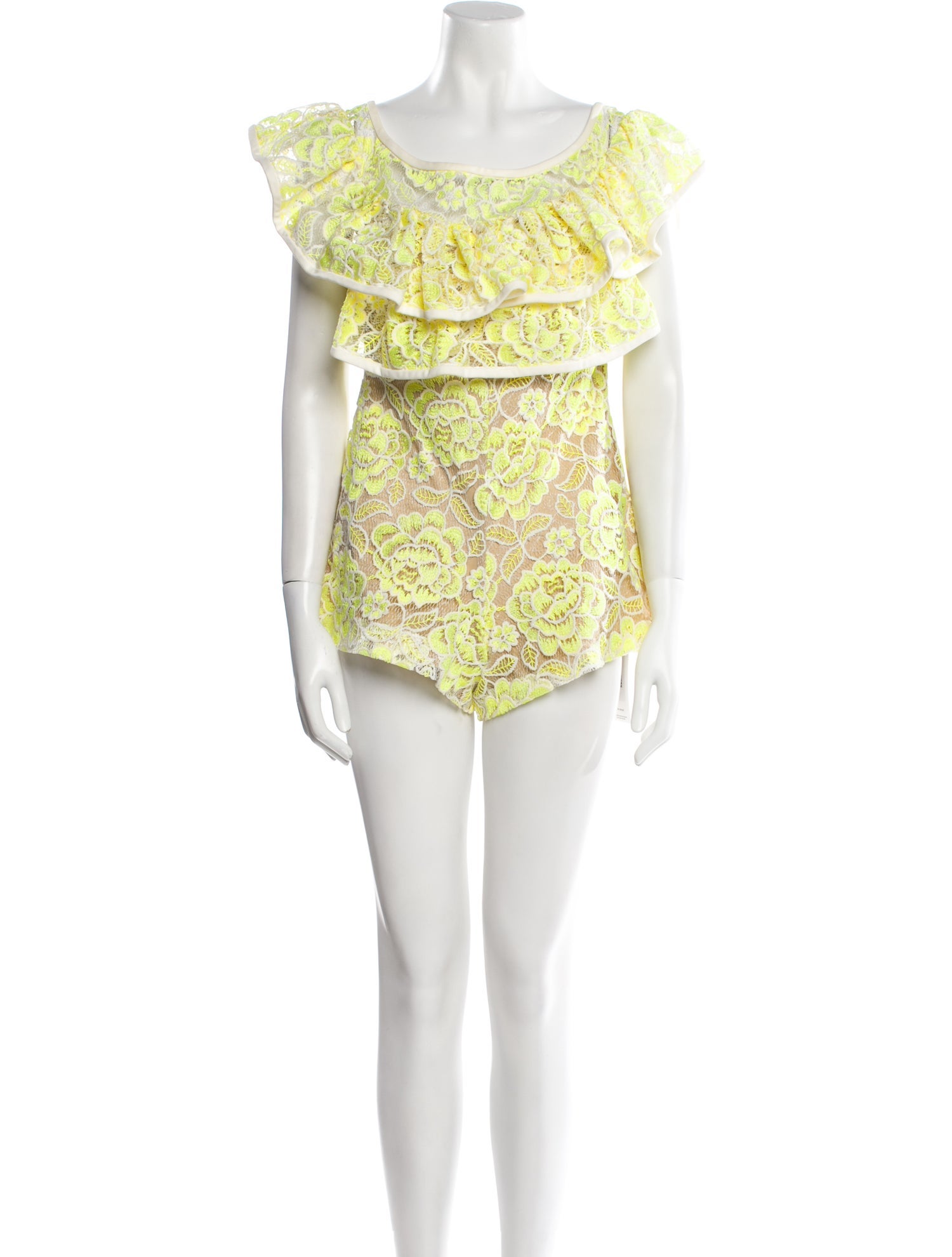 Alexis Lace Pattern Scoop Neck Romper