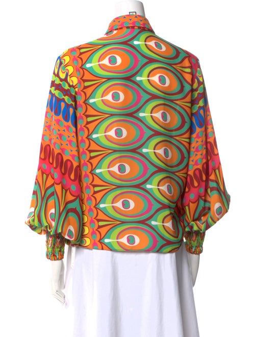 Alexis Printed Three-Quarter Sleeve Blouse