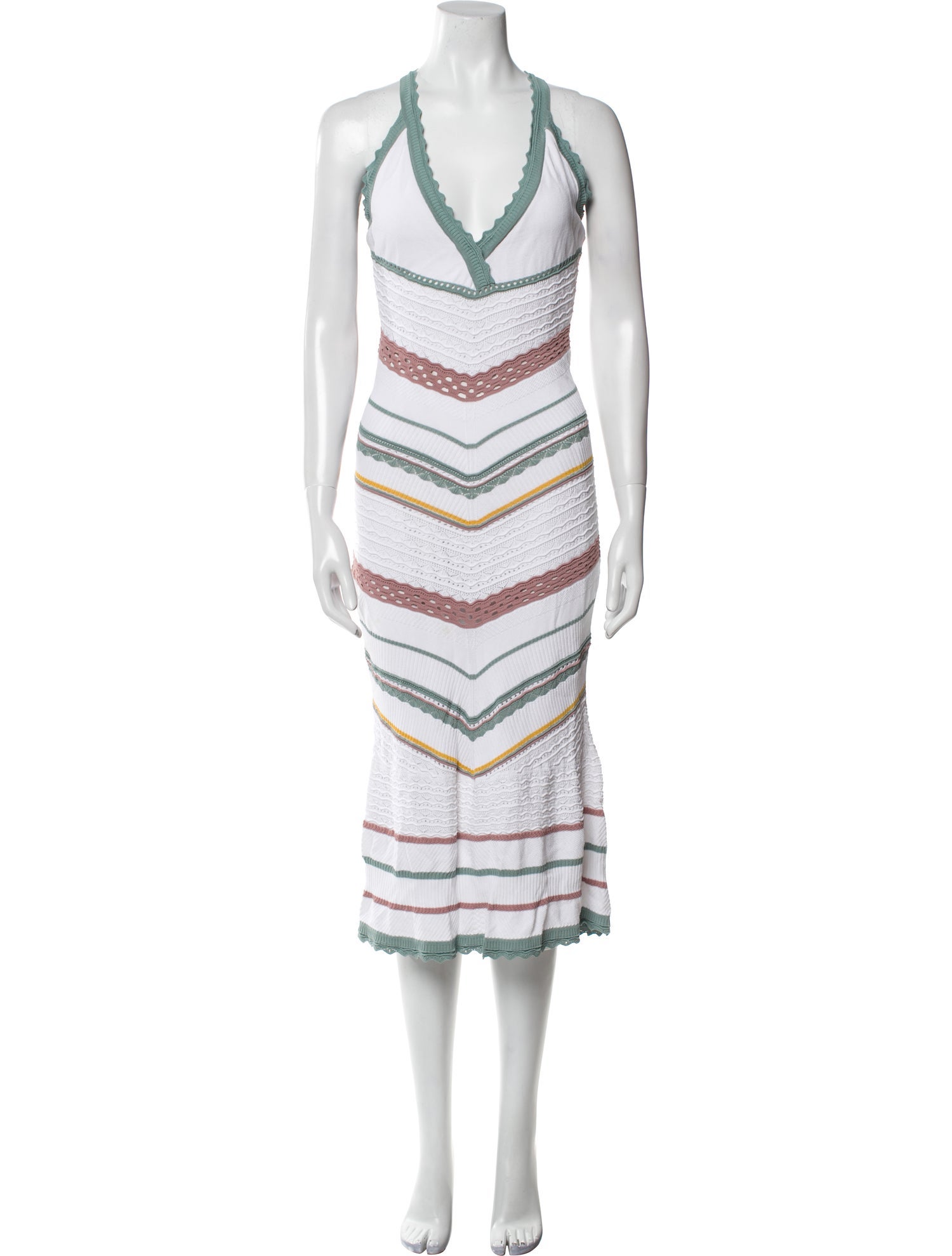 Alexis Striped Midi Length Dress