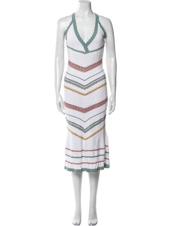 Alexis Striped Midi Length Dress