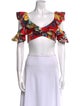 Alexis Floral Print Scoop Neck Crop Top