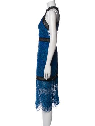 Alexis Lace Pattern Midi Length Dress